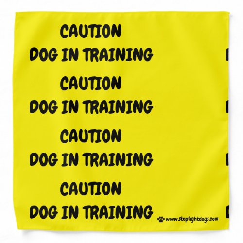 Dog in Training Yellow Bandana