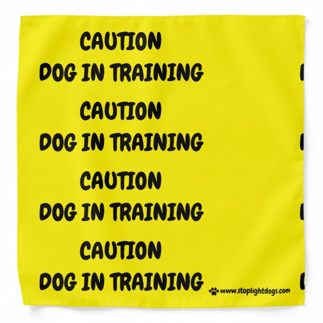 Dog in Training Yellow Bandana (Front)