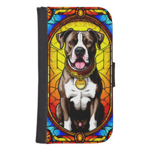 Dog in Vibrant Colors and Details Galaxy S4 Wallet Case