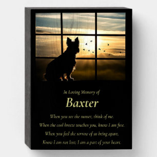 Dog in Window Custom Wooden Box Sign