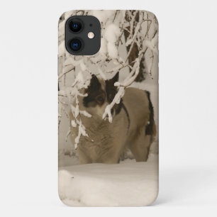 Dog in winter iPhone 11 case