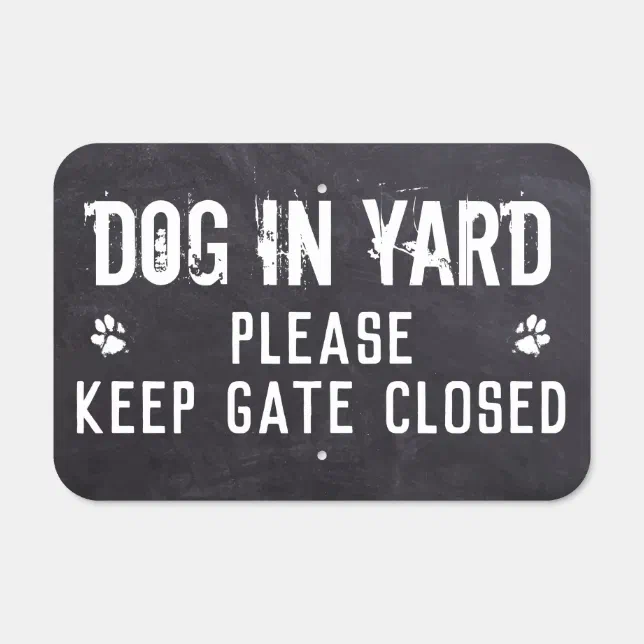 LASMINE „Keep Gate Closed“ Wandschild – Vintage Metallschild 20,3 X 30,5 Cm, Für Garten, Hof & Indoor
