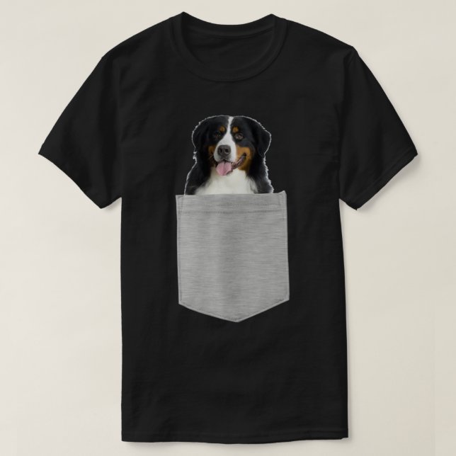 Dog in Your Pocket Bernese Mountain Dog  T-Shirt (Design Front)
