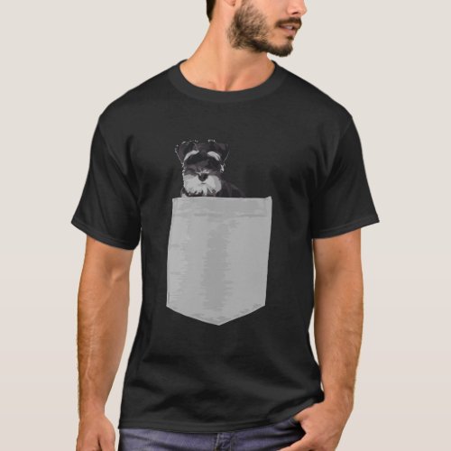 Dog In Your Pocket Miniature Schnauzer T_Shirt