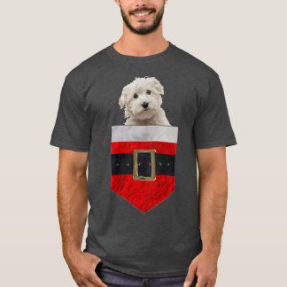 Dog in your Pocket Santa Maltese T-Shirt