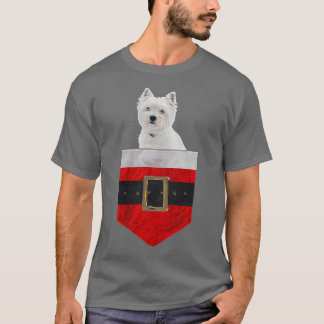 Dog in your Pocket Santa West Highland White Terri T-Shirt