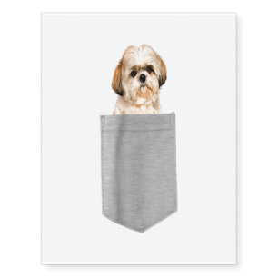 Dog In Your Pocket Shih Tzu Dog Gift Temporary Tattoos