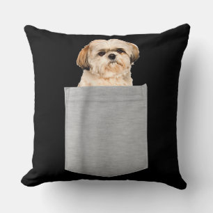 Dog In Your Pocket Shih Tzu Lover Throw Pillow