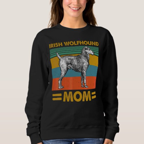 Dog Irish Wolfhound Mom  Vintage Irish Wolfhound M Sweatshirt