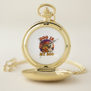 Dog Is Boo Halloween Pug Ghost Pumpkins_1 Pocket Watch