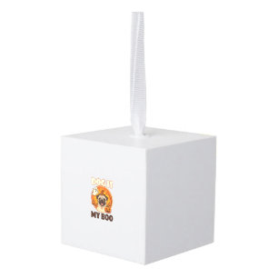 Dog Is Boo Pug Halloween Ghost Pumpkin Cube Ornament