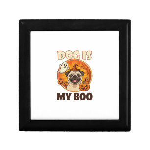Dog Is Boo Pug Halloween Ghost Pumpkin Gift Box