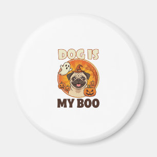 Dog Is Boo Pug Halloween Ghost Pumpkin Magnet