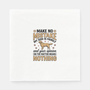 Dog Is Family Vintage Retriever Typography Design_ Napkins