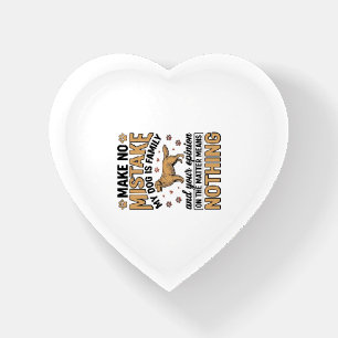Dog Is Family Vintage Retriever Typography Design_ Paperweight