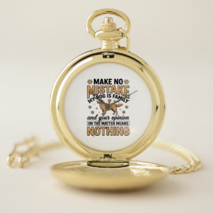 Dog Is Family Vintage Retriever Typography Design_ Pocket Watch