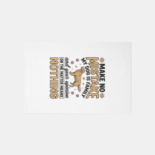 Dog Is Family Vintage Retriever Typography Design_ Rug
