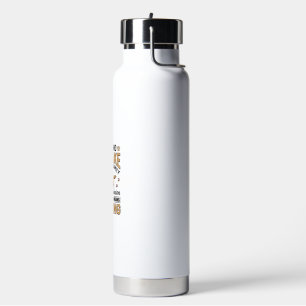 Dog Is Family Vintage Retriever Typography Design_ Water Bottle