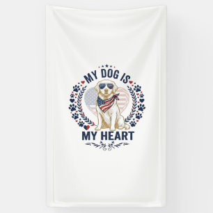 Dog Is Heart American Flag Sunglasses_1 Banner