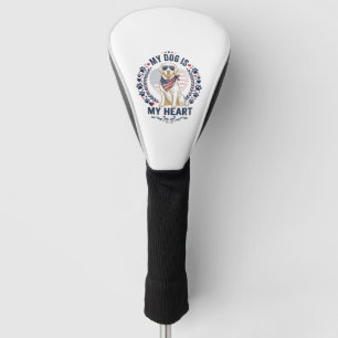 Dog Is Heart American Flag Sunglasses_1 Golf Head Cover