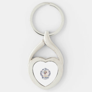 Dog Is Heart American Flag Sunglasses_1 Keychain