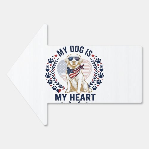 Dog Is Heart American Flag Sunglasses_1 Sign