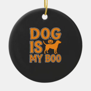 Dog Is My Boo Halloween Dog Ceramic Ornament