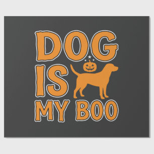 Dog Is My Boo Halloween Dog Wrapping Paper