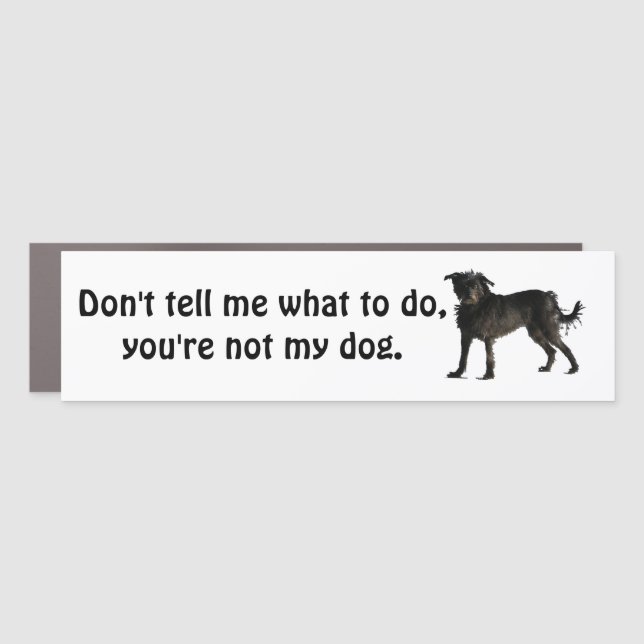 Dog is my boss bumper sticker car magnet (Front)