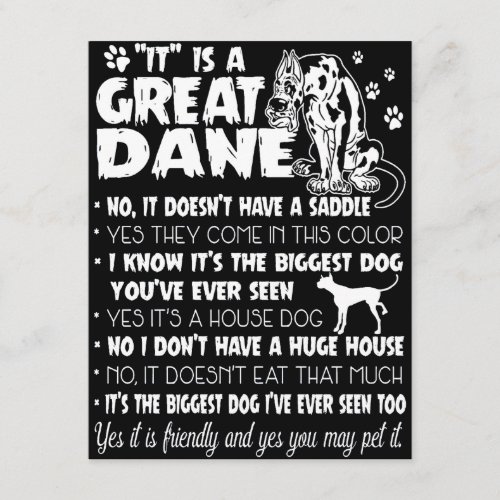 Dog  Its A Great Dane Enclosure Card