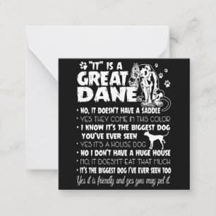 Dog It's A Great Dane Note Card