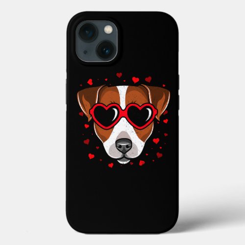 Dog Jack Russell Terrier Valentine Cute Dog Lovers iPhone 13 Case