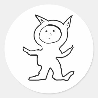 Dog Jammies Kid Classic Round Sticker