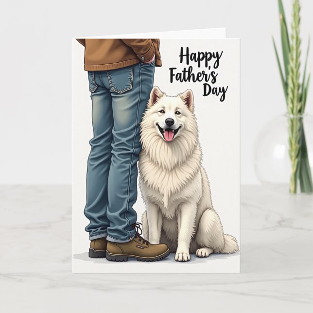 Dog Joy Fathers Day Scene Card (Front)