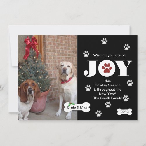 Dog Joy Holiday Photo Card Greeting