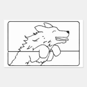 Dog Joy Rectangular Sticker