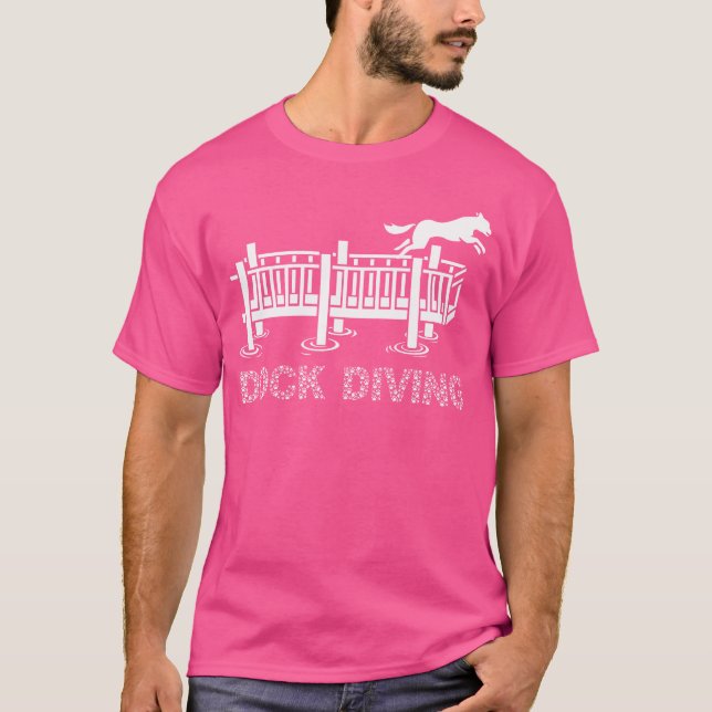 Dog Jumping Dog Dock Diving Canine Water Sport Doc T-Shirt (Front)