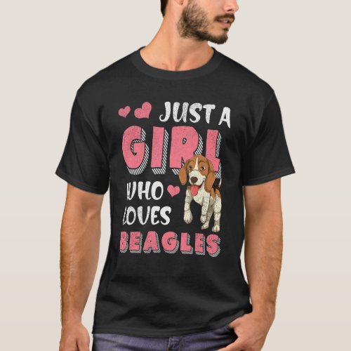 Dog  Just A Girl Who Loves Beagles Women Beagle T_Shirt