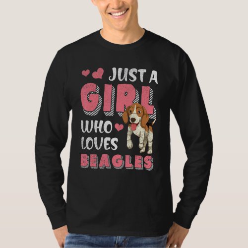 Dog  Just A Girl Who Loves Beagles Women Beagle T_Shirt