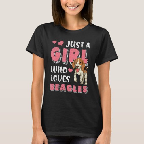 Dog  Just A Girl Who Loves Beagles Women Beagle T_Shirt