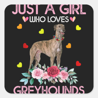 Dog Just A Girl Who Loves Greyhounds Square Sticker