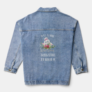 Dog Just A Girl Who Loves Yorkshire Terrier Denim Jacket