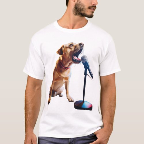 Dog Karaoke Howling Music Perfect Pitch T_Shirt