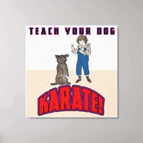 Dog Karate 3 Canvas Print