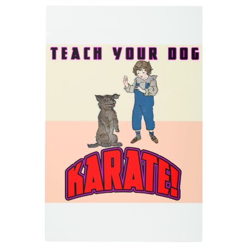 Dog Karate 3 Metal Print