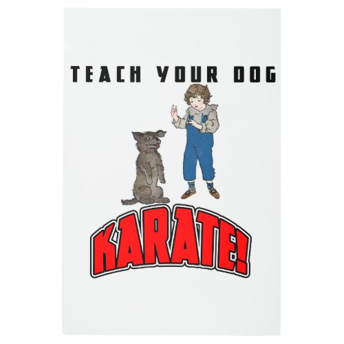 Dog Karate 4 Metal Print