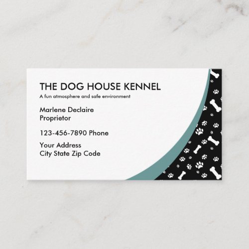 Dog Kennel Daycare Business Card