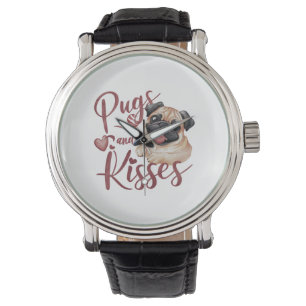 dog kiss .Pugs & Kisses Watercolor Tee Watch
