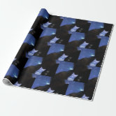 Paw print wrapping paper with name for pet animal