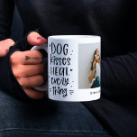 Dog Kisses Heal Everything Custom Photo Mug<br><div class="desc">Personalize this mug with your text and photo(s) to create a one-of-a-kind gift! Editable to any color of your choice. Designed by Berry Berry Sweet,  Modern Stationery and Personalized Gifts. Visit our website at www.berryberrysweet.com to see our full product lines.</div>